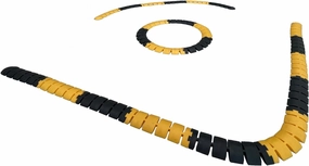 60 PCS RC Remote Control car Rubber Tracks DIY Drift Racing can be Assembled and Inserted infinitely Extended Angle Adjustable Children's Remote Control car Scene Toys (Black/Yellow)