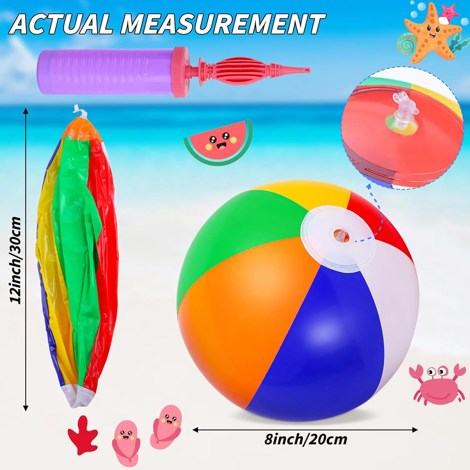 60Pcs Sunglasses Beach Balls Bulk Party Favors for Kids 30Pcs Neon Sunglasses 30Pcs 12" Beach Balls Kid Boys Girls Graduation Party Supplies for Summer Beach Pool Party Favors Goodie Bag Favors