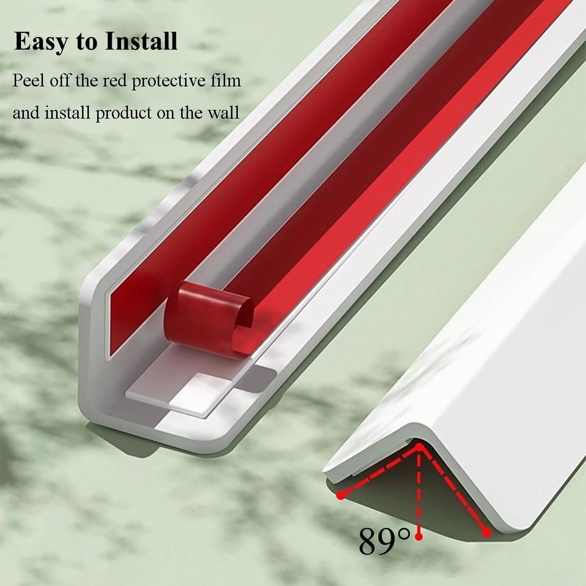 6 Pack PVC Corner Guard Wall Corner Protector, Self-adhesive Floor/Stair/Step/Door Frame/Window L-shaped Edge Shield Bumper For Kitchen Living Room Bedroom, Customizable Length Edge Trim(W-25mm,L225 c