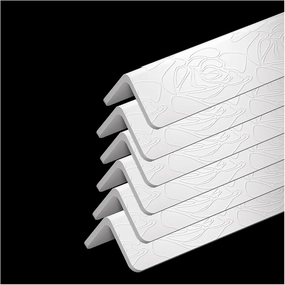 6 Pack PVC Corner Guard Wall Corner Protector, Self-adhesive Floor/Stair/Step/Door Frame/Window L-shaped Edge Shield Bumper For Kitchen Living Room Bedroom, Customizable Length Edge Trim(W-25mm,L225 c