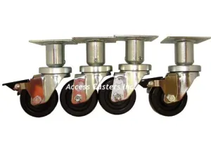 6" Pitco B3901501 Adjustable Caster Set of 4 Polyolefin Wheels (5VPHVHSET)
