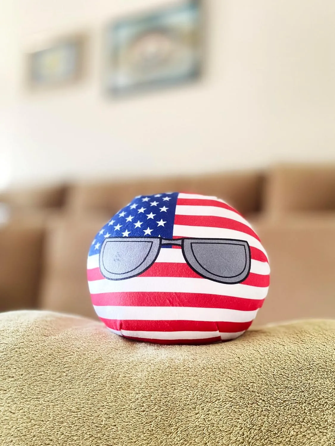 8-Inch Countryball Plushie – Soft and Cute National Ball Toy – Collectible Gift for Fans, Kids, and Plush Enthusiasts (2.USA)