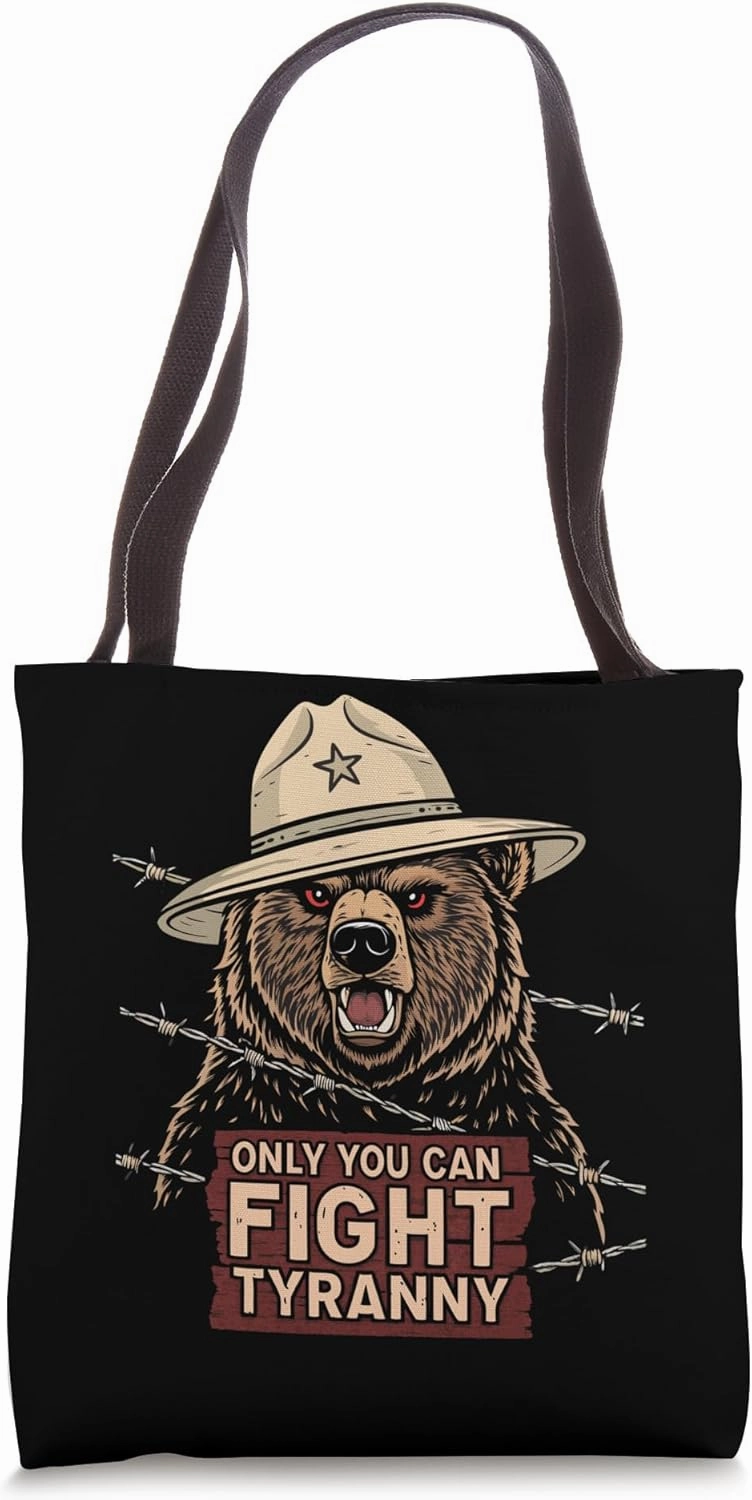8647 Only You Can Fight Tyranny - Defend Democracy Tote Bag