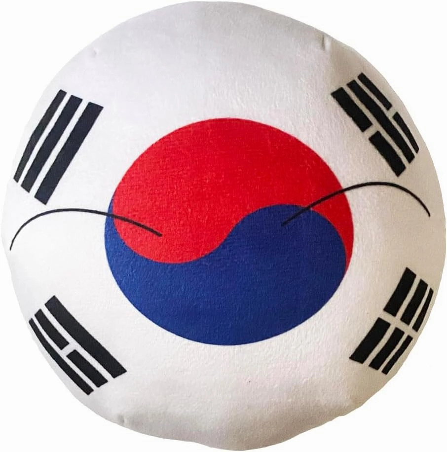 8-Inch Countryball Plushie – Soft and Cute National Ball Toy – Collectible Gift for Fans, Kids, and Plush Enthusiasts (14.South_Korea)