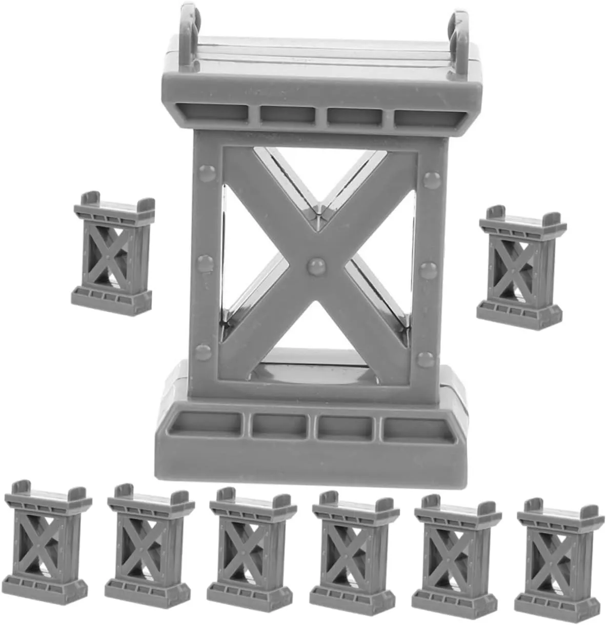9pcs Train Track Bridge Supports Replacement Riser Accessories for Toy Train Compatible Major Railway Brands Easy to Install