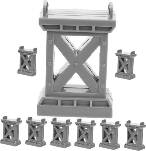 9pcs Train Track Bridge Supports Replacement Riser Accessories for Toy Train Compatible Major Railway Brands Easy to Install