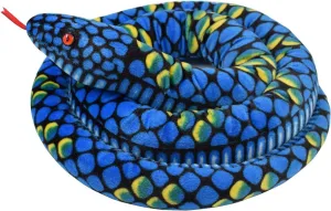 A-cool 113" Giant Stuffed Boa Snake Soft Plush Toy - Blue