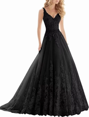 A Line Tulle Wedding Dresses for Bride V Neck Sleeveless Bridal Gowns Lace Appliques Boho Floral Wedding Gowns 2025