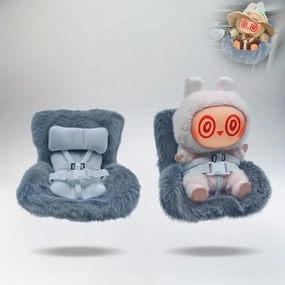 Accessories for Doll,Car Plush Doll Sofa, Perfect for Car Decoration and Display Doll,Protect Dolls,Toy car seat Sofa Suitable for Display（No Dolls）(Gray)