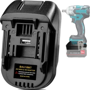 Adapter for Bauer 20V Li-ion Battery Convert to for Makita 18V Battery, Use for Makita 18V Battery Cordless Power Tools (Adapter Only)