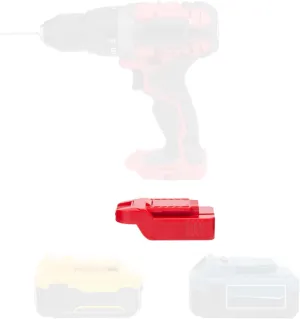 Adapter for Bauer 20v Max Cordless Tools, Compatible with De Walt 20v Max Batteries & Hercules 20v Max Battery, Adapter Only, 1 Pack, Red