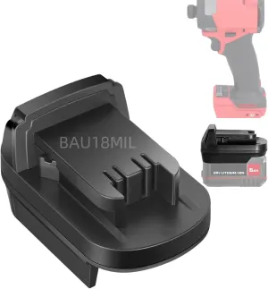 Adapter for Bauer for Milwaukee Tool, BAU20MIL Adapter for Bauer 20V Lithium Battery Convert to for Milwaukee 18V Power Tools (No Battery)