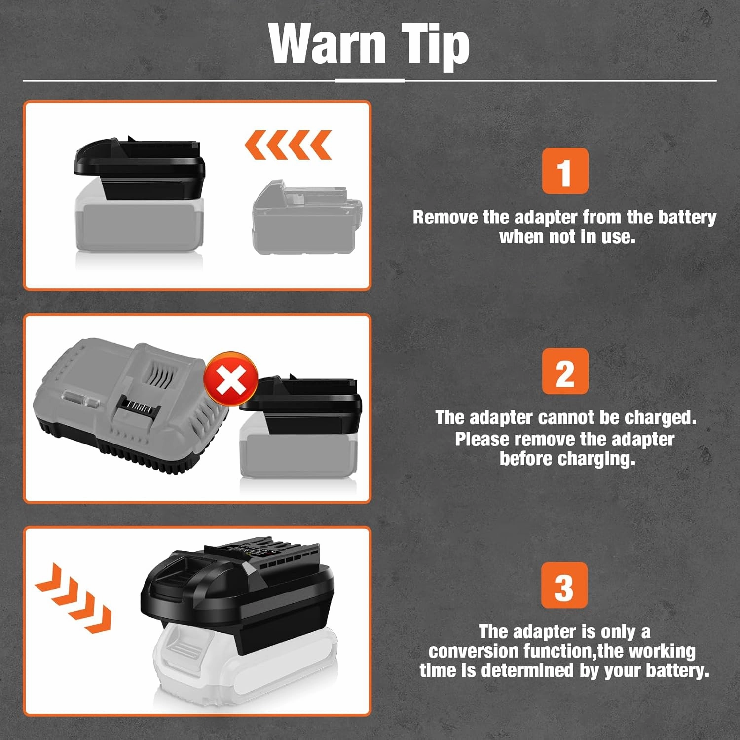 Adapter for DeWalt 20V Battery & for Milwaukee M18 Battery Convert for SKIL 20V Battery PWR CORE Cordless Power Tools Use (Adapter Only)