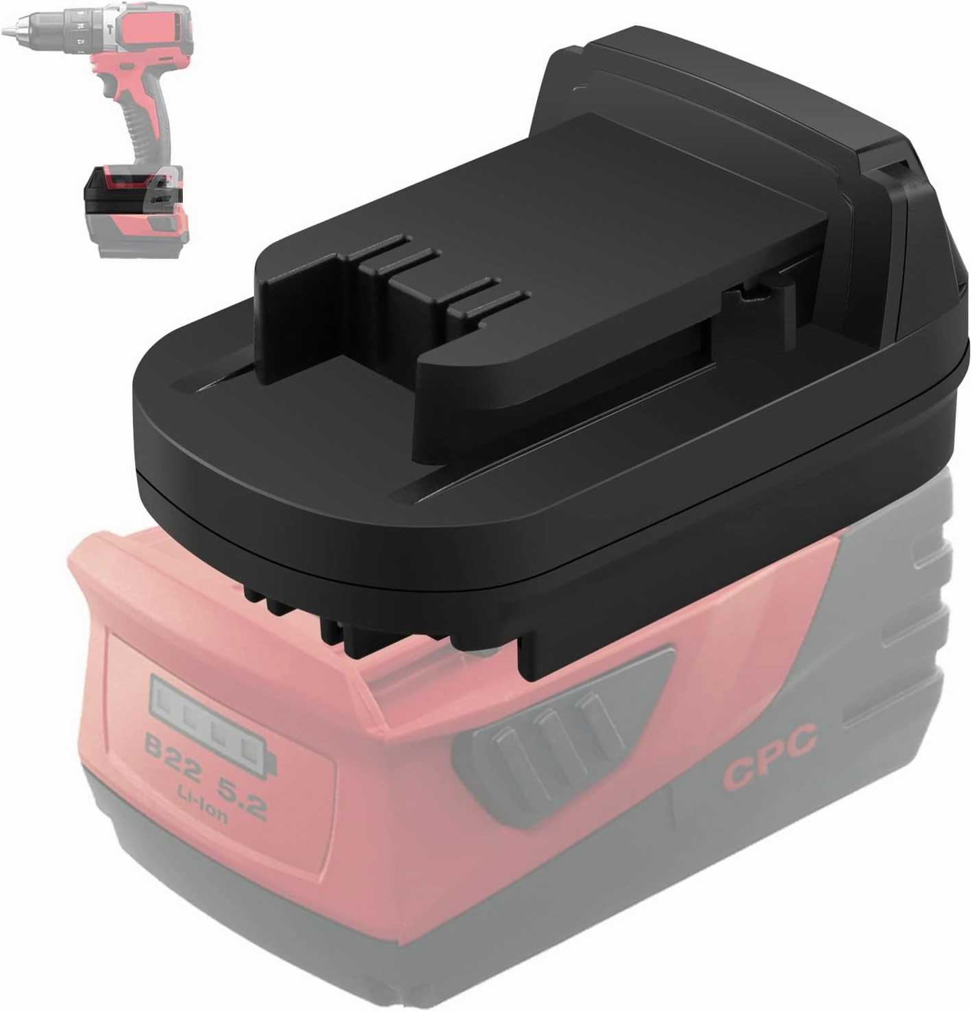 Adapter for Hilti to M18 Battery,for Hilti 22V B22 Li-ion to Battery Convert to for Milwaukee 18V M18 Battery,Power for Milwaukee 18Volt M18 Cordless Drill/Driver Power Tools