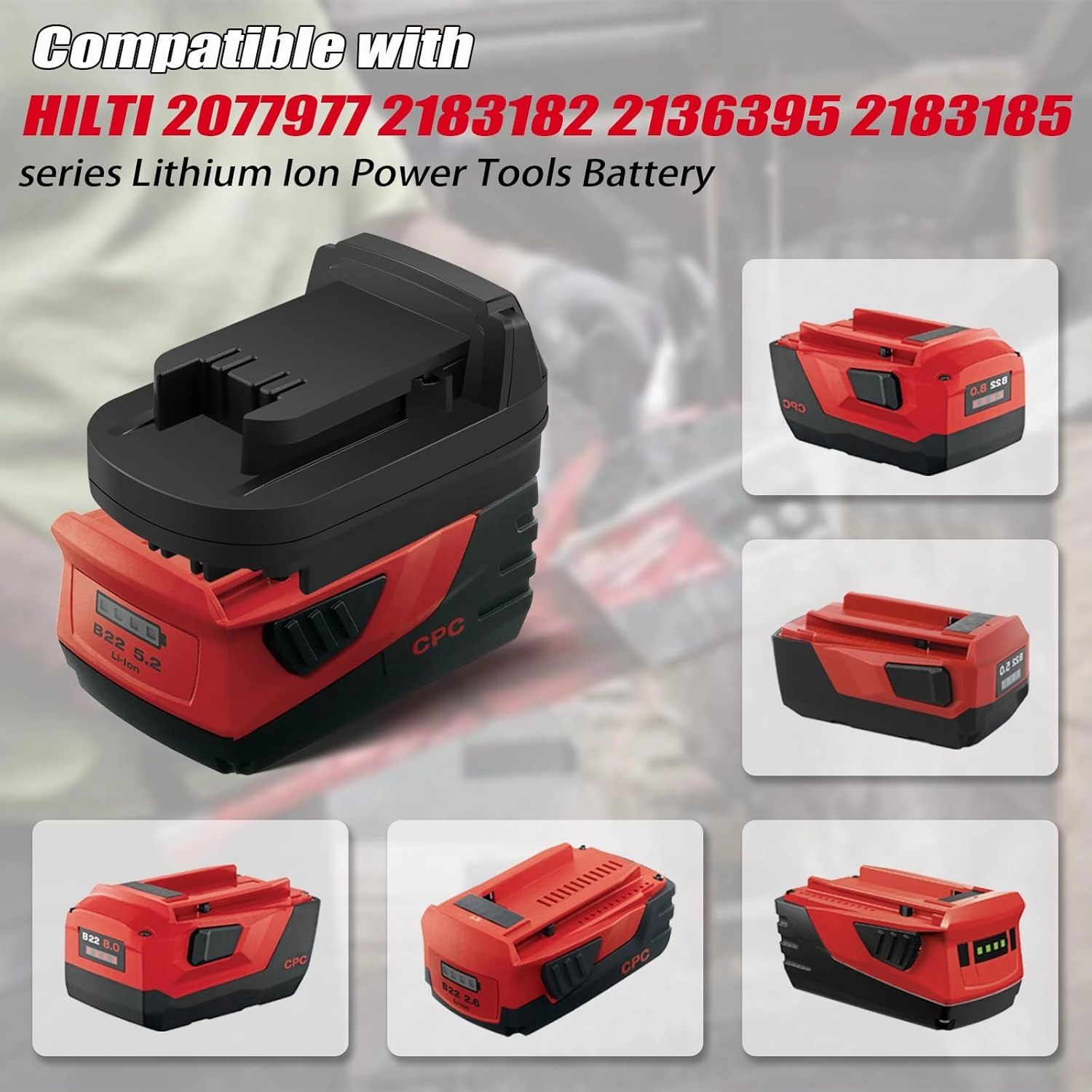 Adapter for Hilti to M18 Battery,for Hilti 22V B22 Li-ion to Battery Convert to for Milwaukee 18V M18 Battery,Power for Milwaukee 18Volt M18 Cordless Drill/Driver Power Tools
