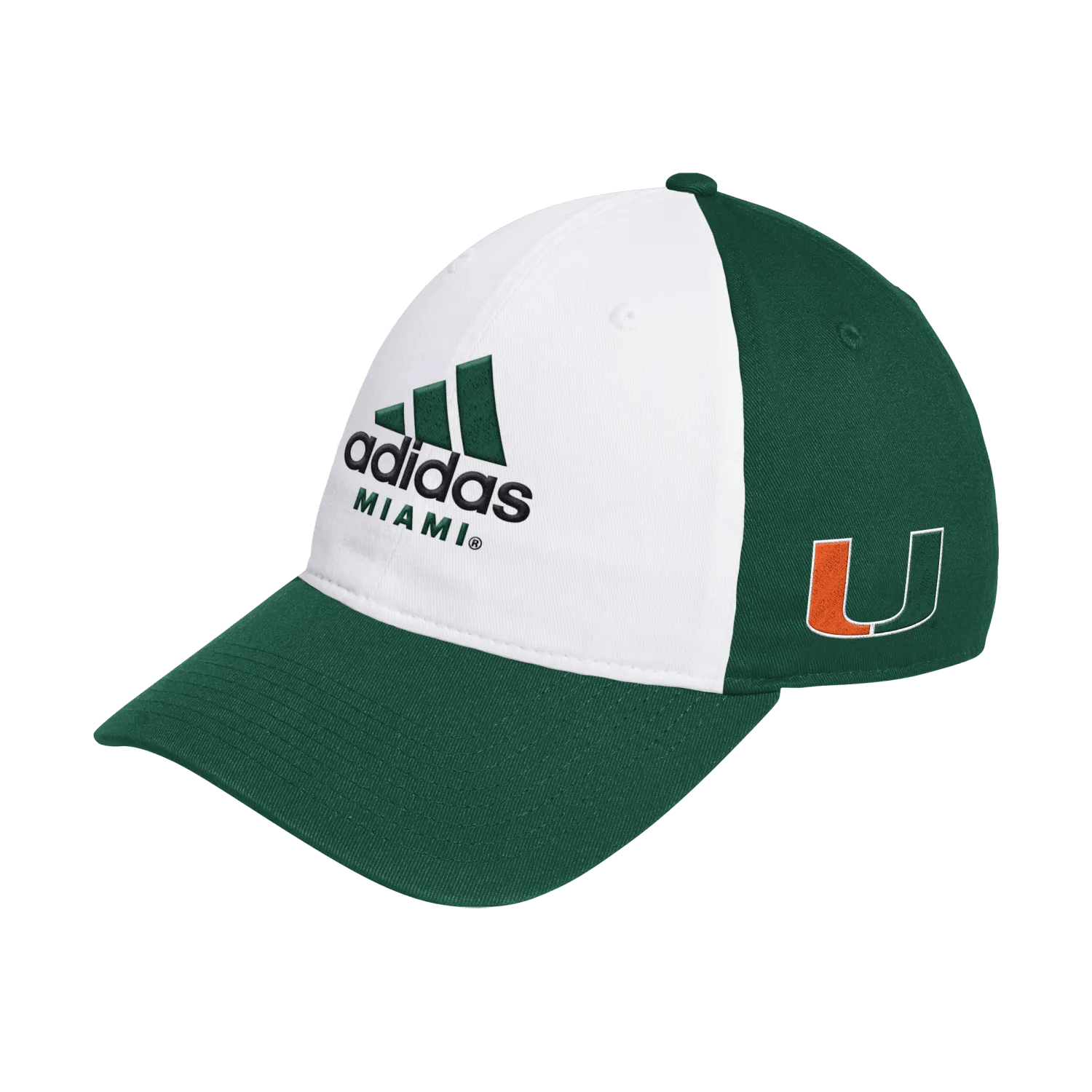 adidas Miami Hurricanes Green Adjustable Slouch Hat