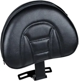 Adjustable Plug-In Driver Rider Backrest w/Pocket Compatible with 2007-2017 Harley Fatboy Heritage Softail