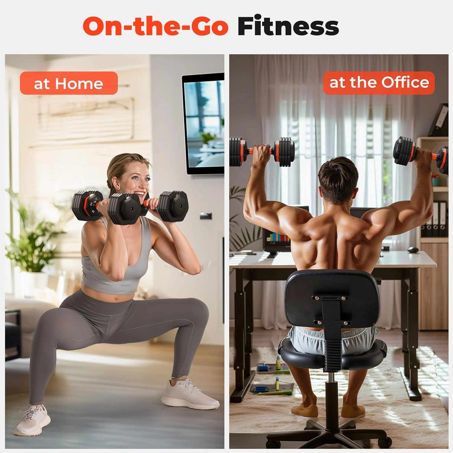 Adjustable Dumbbells Set, Adjustable Weights15/25/35/45/55lbs,Adjustable Dumbbell Pair 110LBS Exercise Fitness Fast Adjust Hex Weight for Full Body Workout Fitness Adjustable dumbbell set 2