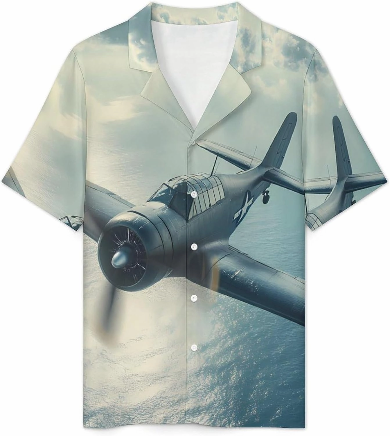 Airplane Aviation Mens Pajamas Set Short Sleeve Shirt And Shorts Sleepwear PJ Sets Loungewear
