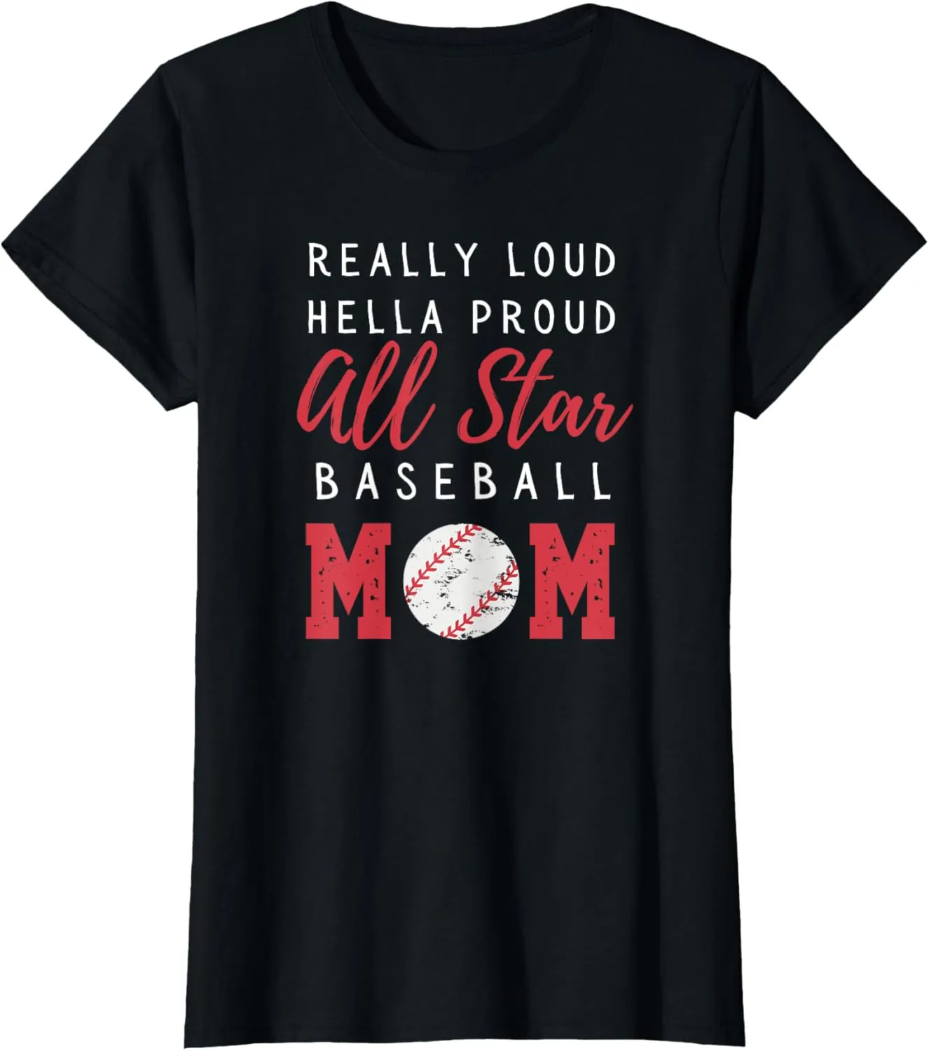 All Star Baseball Shirt for Moms Game Day Apparel Loud Proud T-Shirt