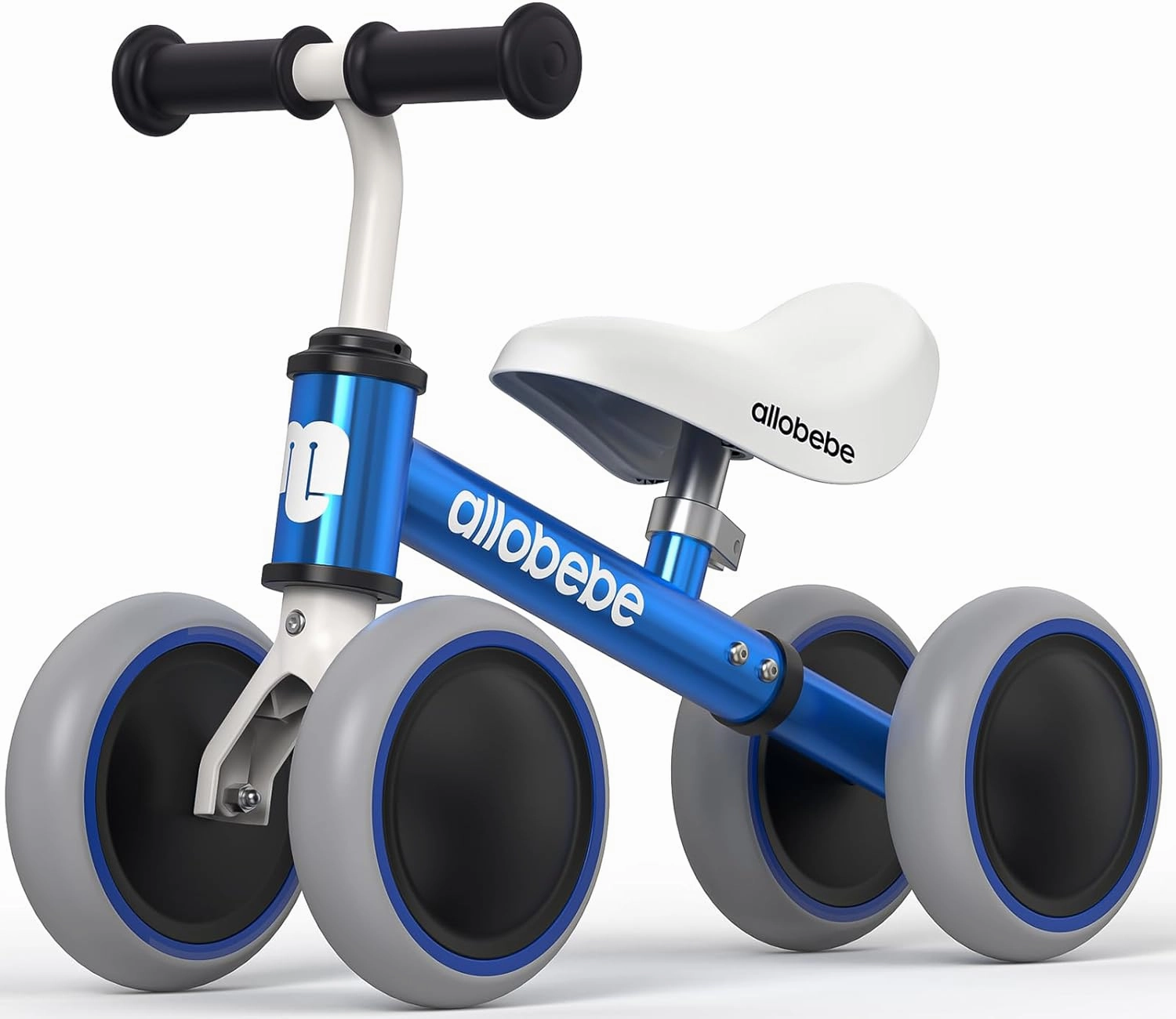 allobebe Baby Balance Bike, Cute Toddler Bikes 12-36 Months Gifts for 1 Year Old Girl Bike to Train Baby from Standing to Running with Adjustable Seat Silent & Soft 3 Wheels