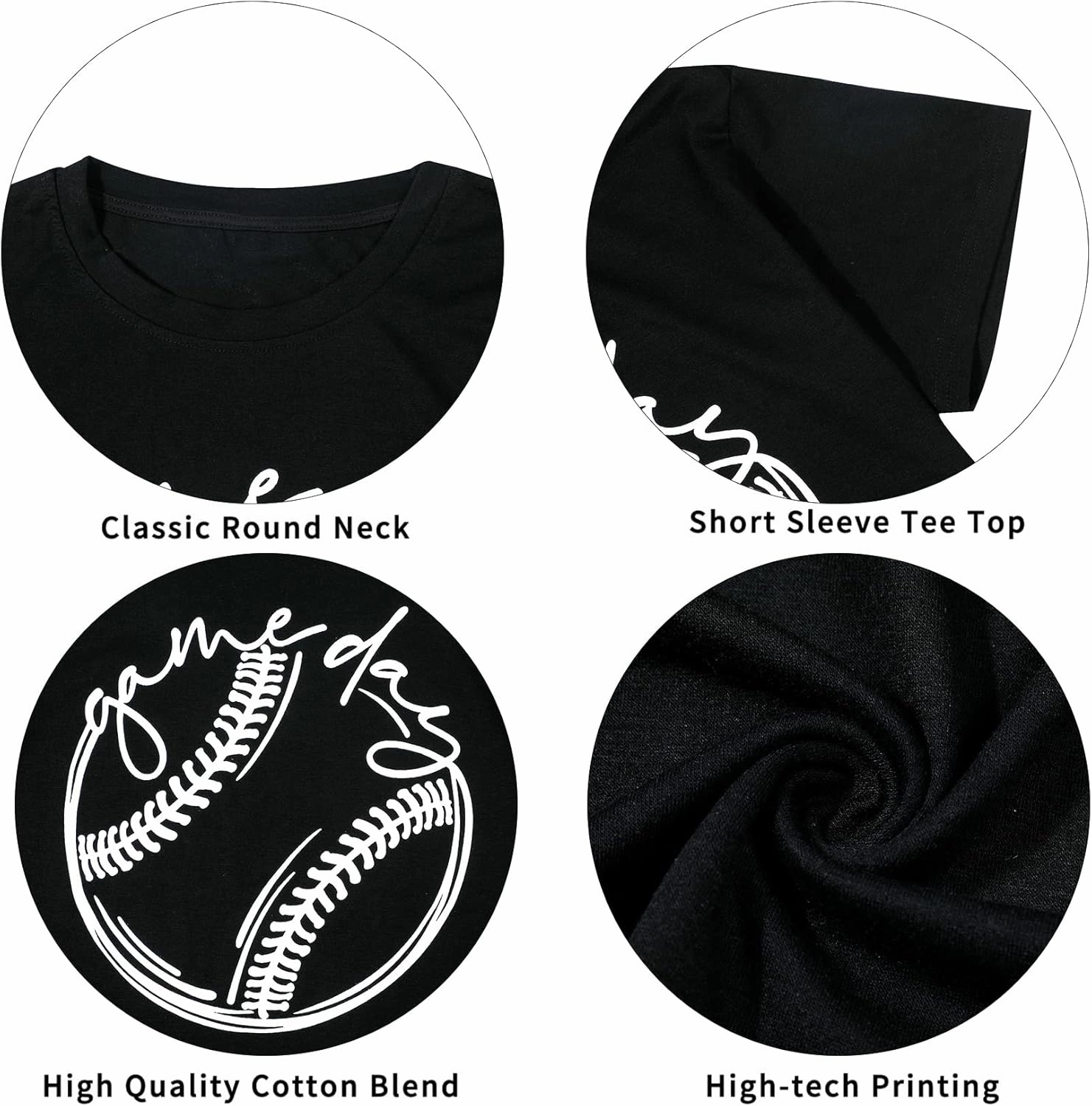 ALLTB Baseball Shirt Women Baseball Mom Shirts Funny Game Day Baseball Graphic Tee Tops Casual Ball Short Sleeve Tee Top