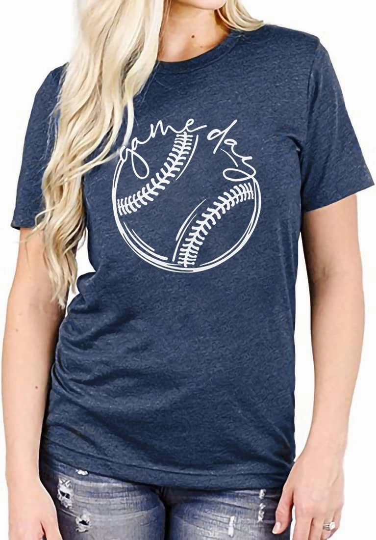 ALLTB Baseball Shirt Women Baseball Mom Shirts Funny Game Day Baseball Graphic Tee Tops Casual Ball Short Sleeve Tee Top