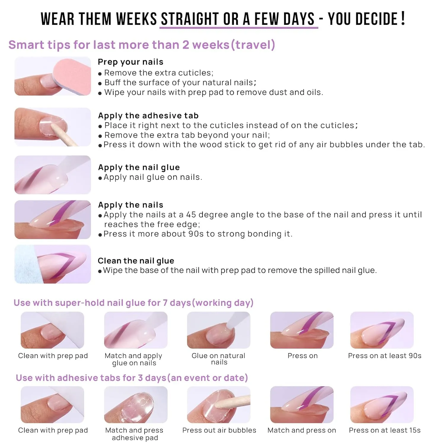 Almond Press On Nails Medium - BTArtbox Soft Gel Ombre Fake Nails with Nail Glue, Semi-Transparent Reusable Glue On Nails in 16 Sizes - 30PCS Stick On Nails Kit, Vanilla Cream Almond
