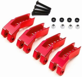 Aluminum Adjustable Oil Pressure Code-Set for TRAXXAS TRX-4 82056-4 RC Car Shock Absorber (Red)