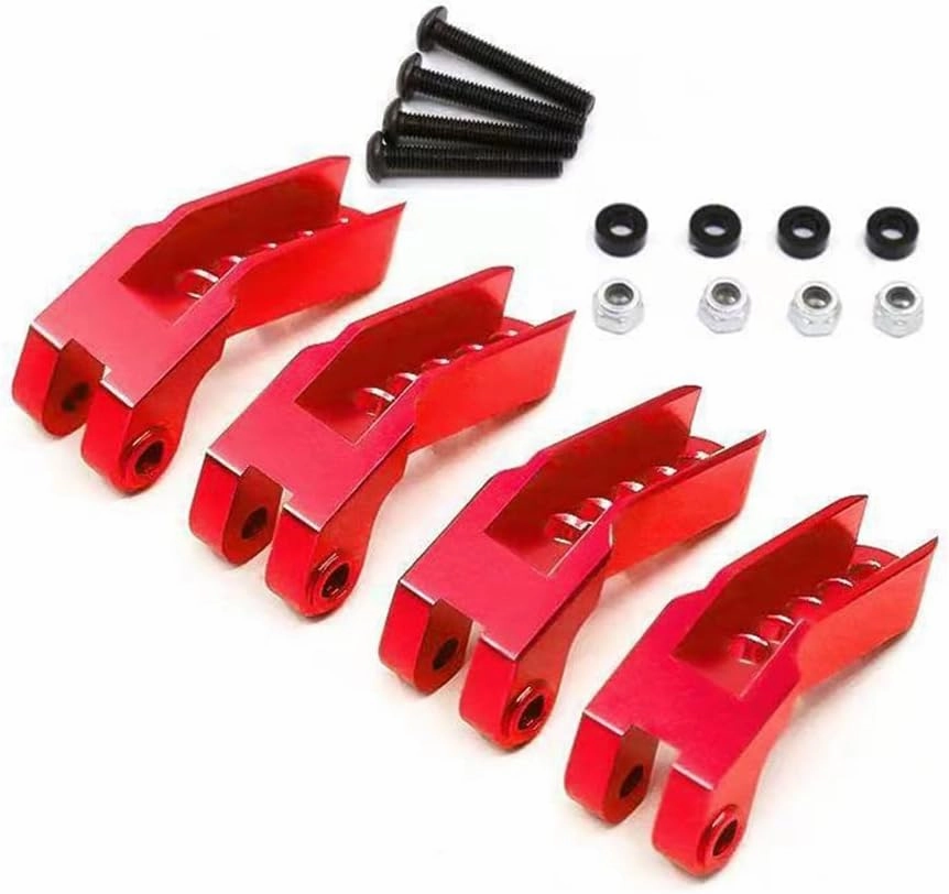 Aluminum Adjustable Oil Pressure Code-Set for TRAXXAS TRX-4 82056-4 RC Car Shock Absorber (Red)