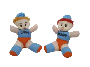 AM3483 Chunnu Munnu Soft Plush Toy For Kids 8inch 200gm