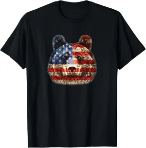American Flag USA Bear - Great 4th of July Pride / Patriotic T-Shirt