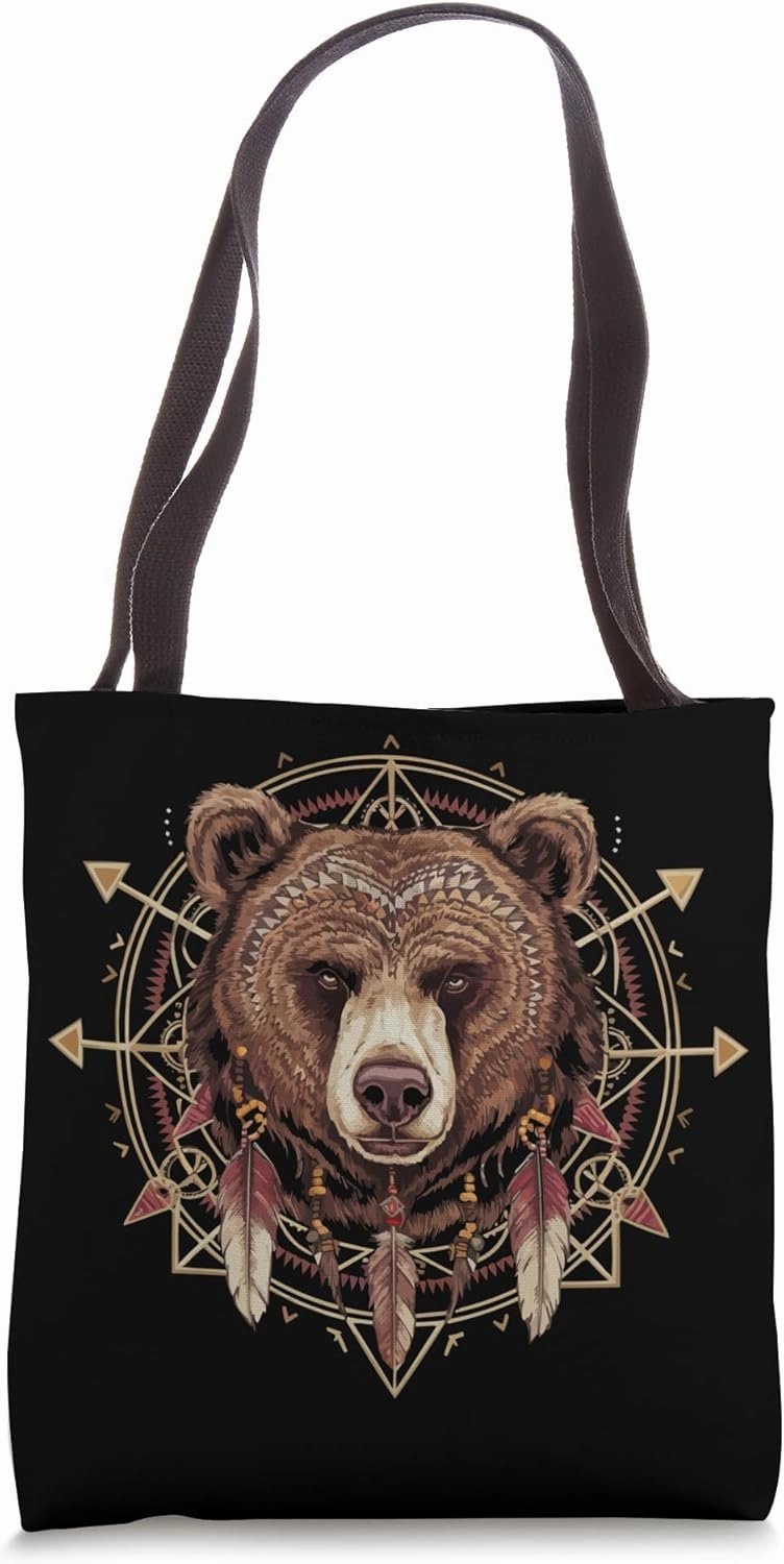 American Indian Indigenous People Native American Bear Tote Bag