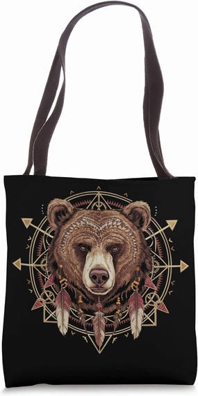 American Indian Indigenous People Native American Bear Tote Bag