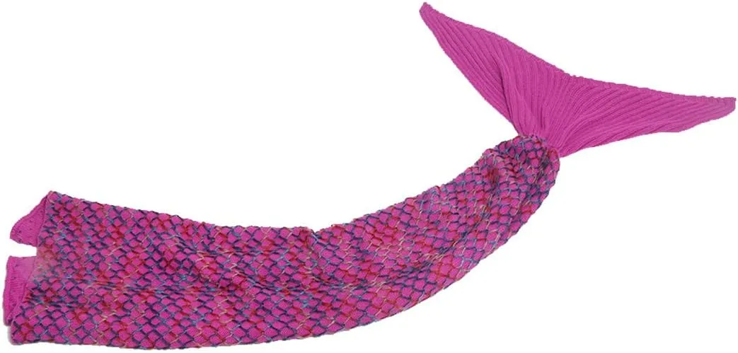 AmyHomie Mermaid Tail Blanket, Soft Crochet Sleeping Bag Blanket for Kids Adults, Mermaid Gift for Girls(Rainbow,Kids)