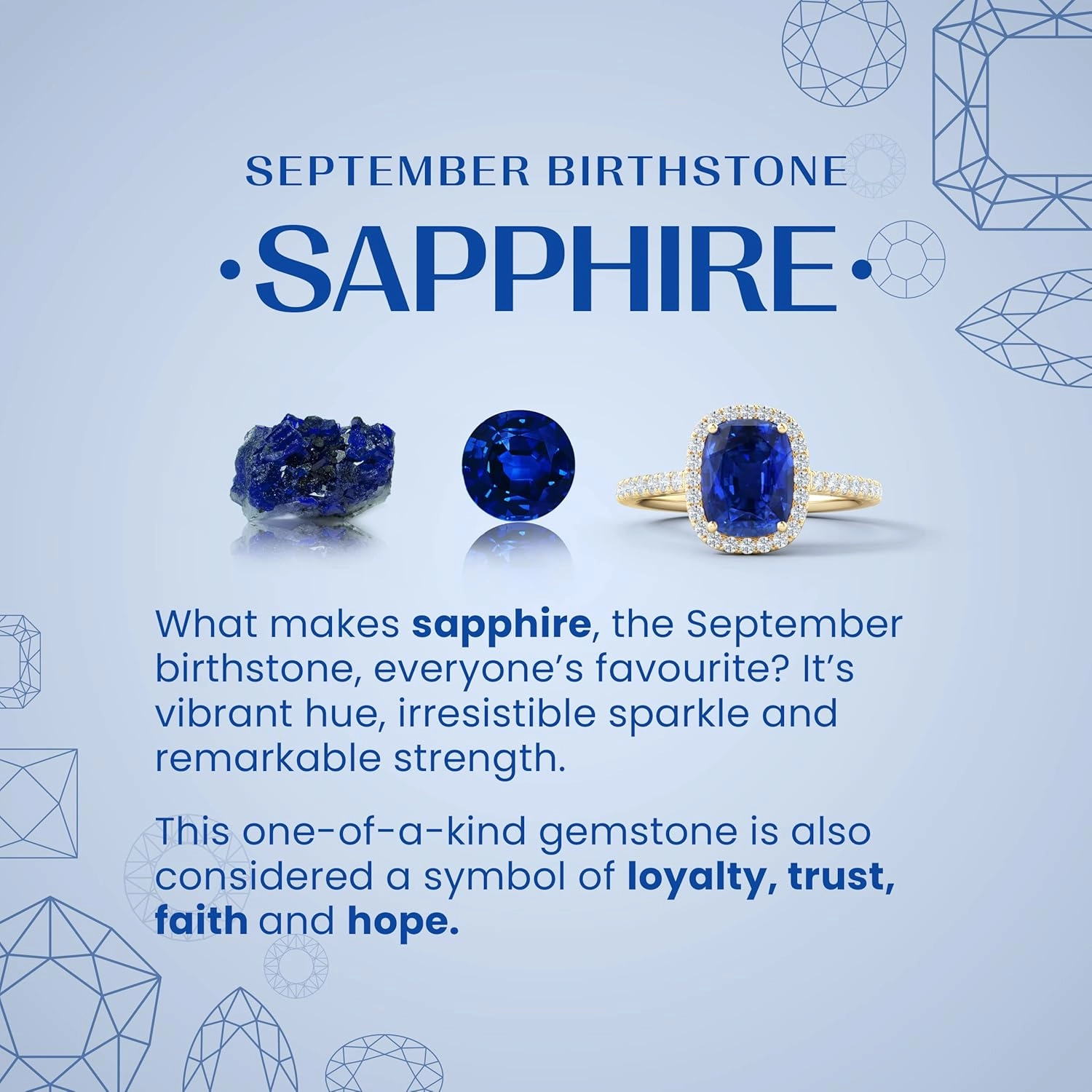 Angara Natural Blue Sapphire Chain Bracelet for Women in 14K Solid Gold | September Birthstone, Birthday, Engagement, Anniversary, Wedding Jewelry Gift for Women