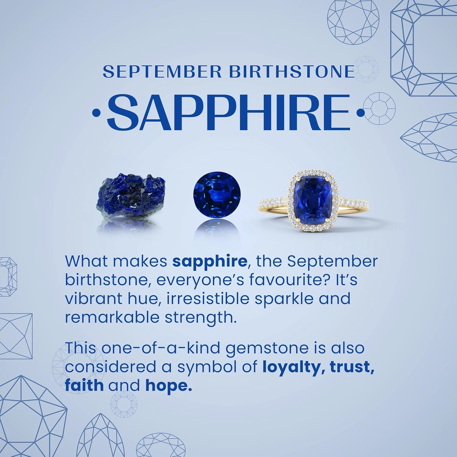 Angara Natural Rectangular Cushion Sapphire Infinity Pendant in 14K Solid Gold/Platinum | September Birthstone, Birthday, Engagement, Anniversary, Wedding Jewelry Gift for Women