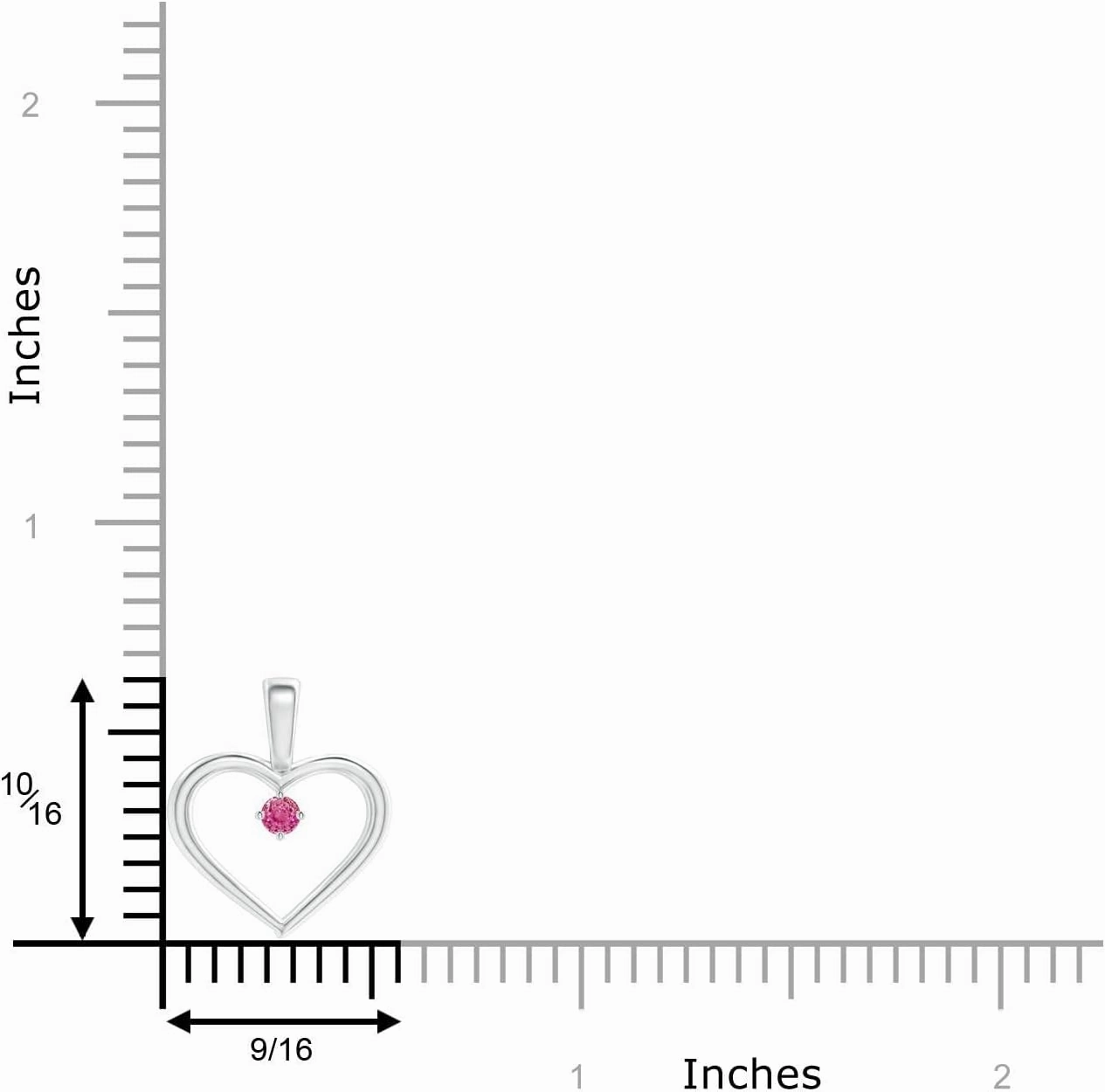 Angara Natural Solitaire Pink Sapphire Heart Pendant in 14K Solid Gold/Platinum | Birthday, Engagement, Anniversary, Wedding Jewelry Gift for Women