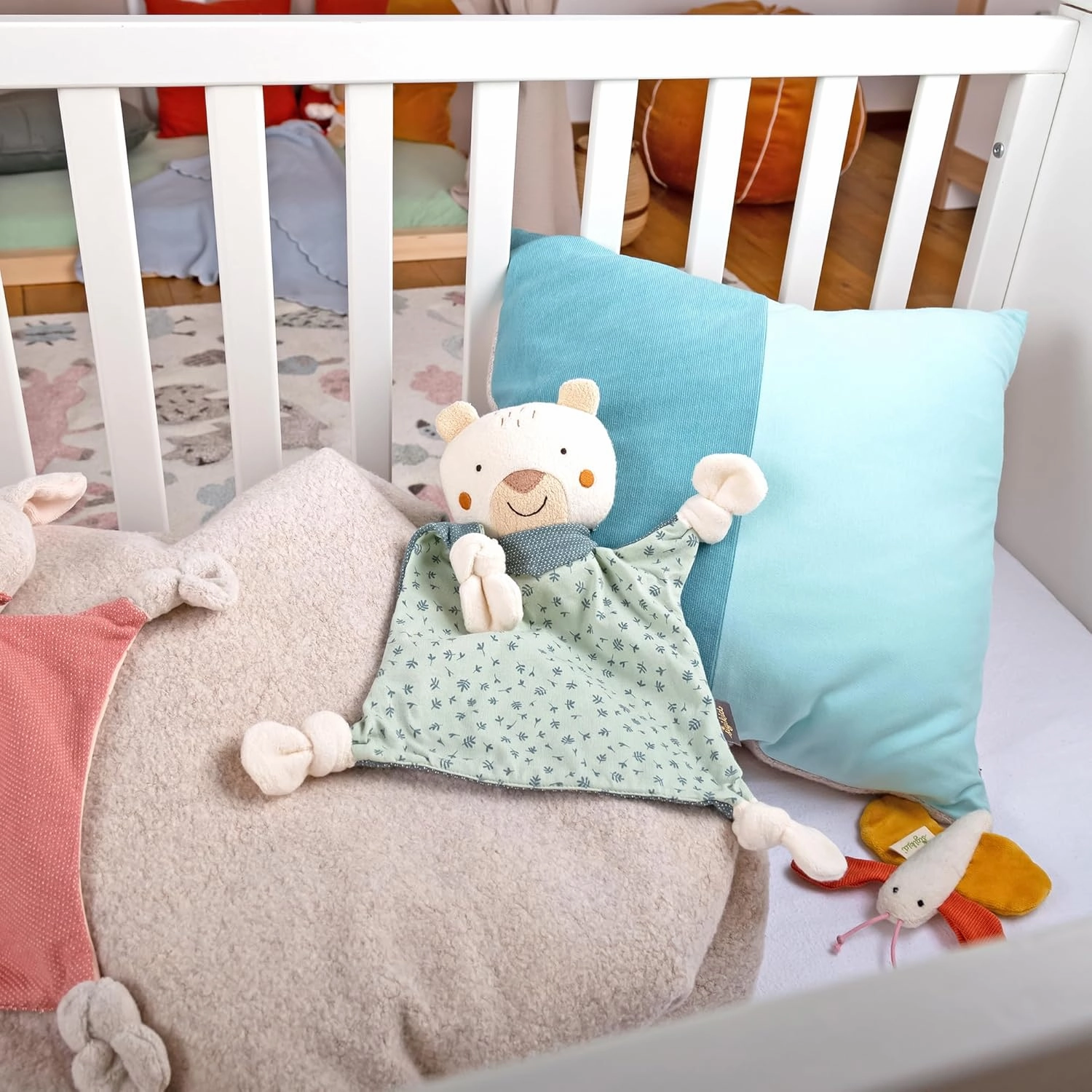 Animal Pattern Comforter, 39770, Mint/White