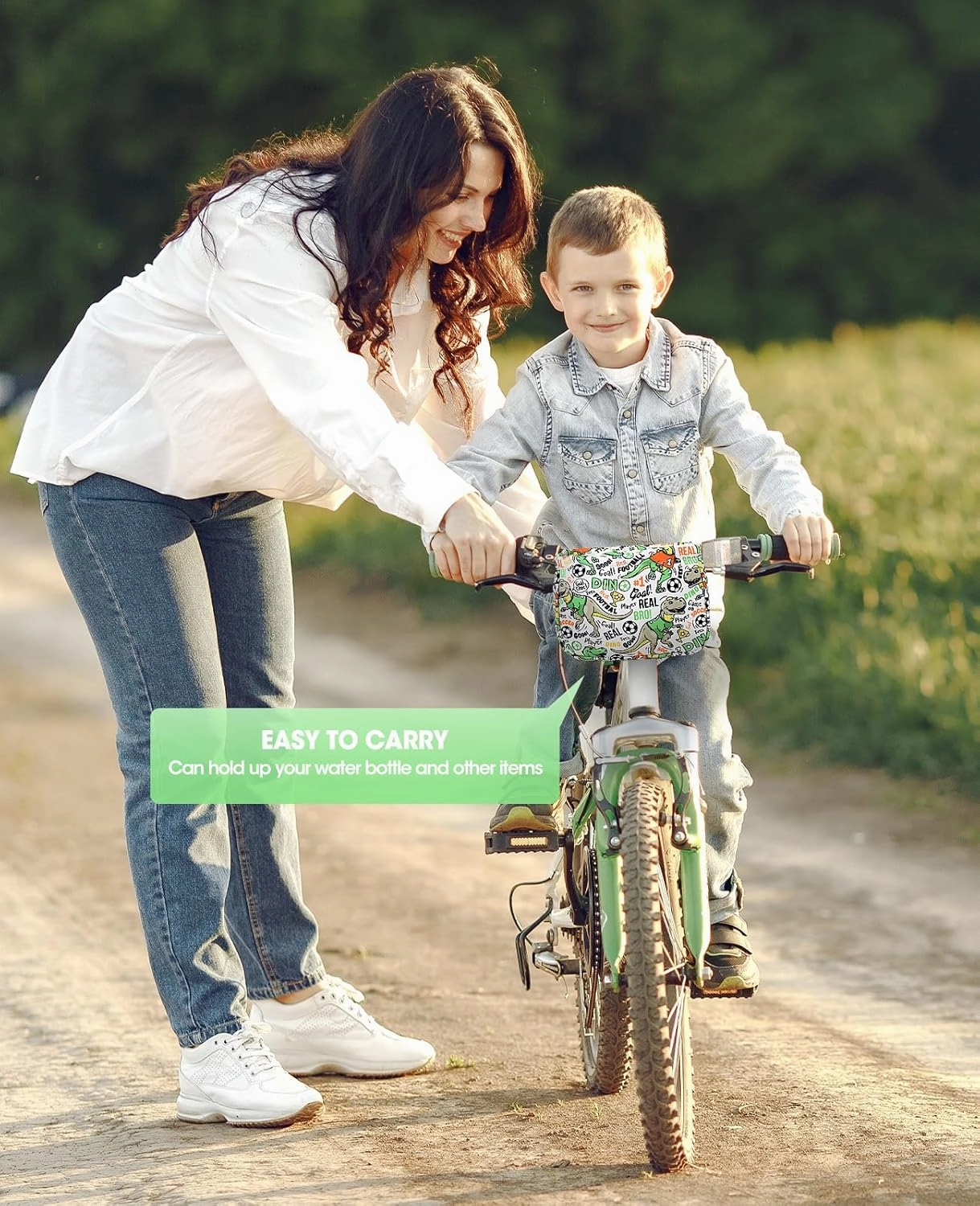 ANZOME Bike Basket for Girls, Children's Front Bike Decoration Accessory for Girls & Boys Gift Fits Most Children's Bikes Like Tricycle, Balance Bike, Scooter