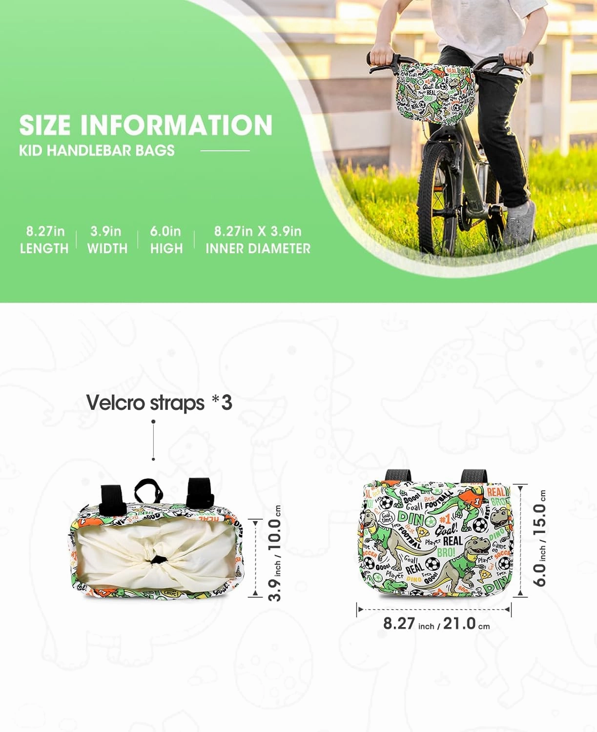 ANZOME Bike Basket for Girls, Children's Front Bike Decoration Accessory for Girls & Boys Gift Fits Most Children's Bikes Like Tricycle, Balance Bike, Scooter