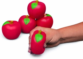 Apple Shaped Squish Stress Toys (set of 12 pieces) Party Favor and Classroom Giveaways