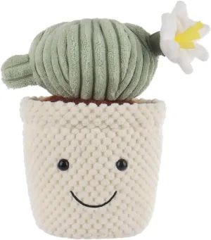 Apricot Lamb Soft Cactus Ball Plant Plush Toy, Stuffed Green Pot, Kawaii Plushie for Kids