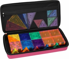 Aproca Hard Storage Travel Case for PicassoTiles 100/60 / 42 Piece Set Magnet Building Tiles (Red)