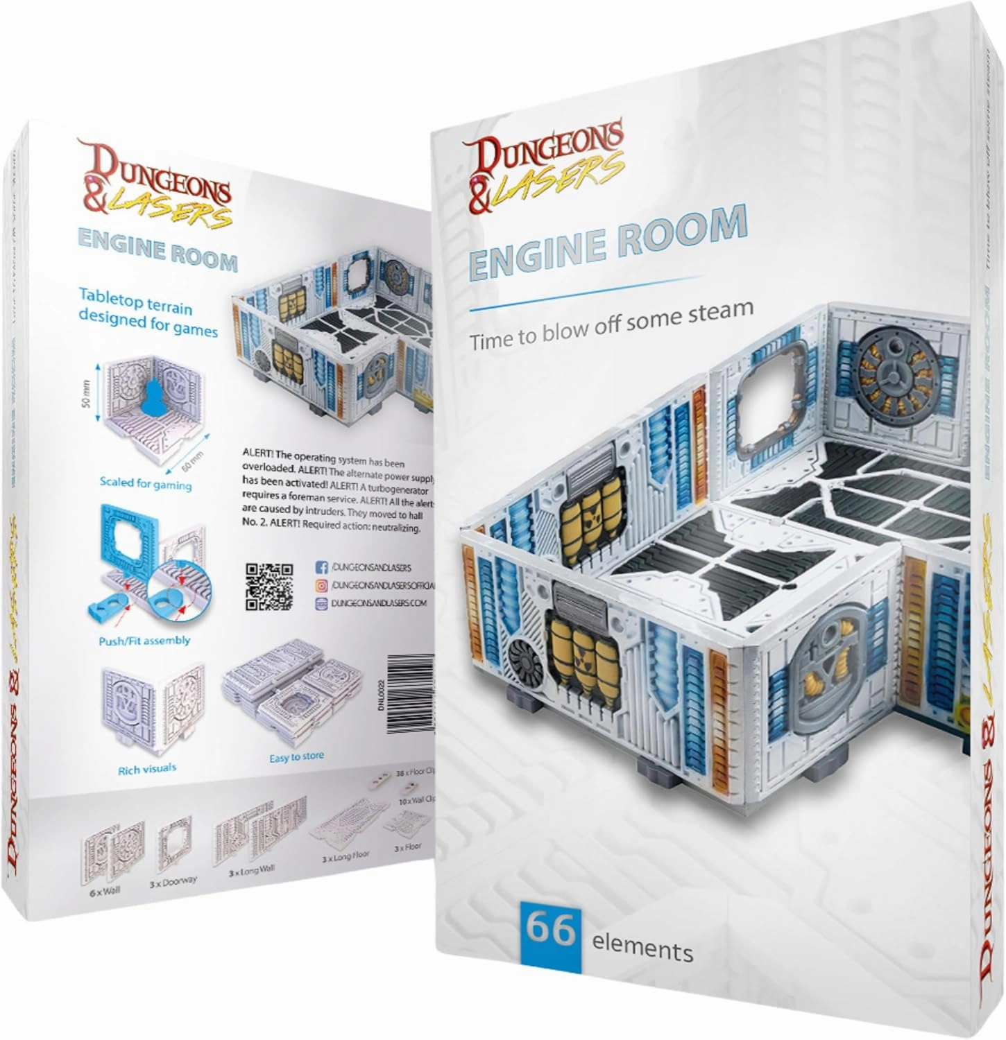 Archon Studio Dungeons & Lasers: Engine Room Unpainted and Unassembled - Tabletop & RPG Terrain Game Set for Dungeons & Lasers – 63 Pieces for Ages 14 ,ARCDNL0022