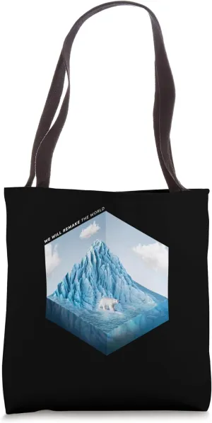 Arctic Odyssey: Polar Bear on Iceberg Cube Tote Bag
