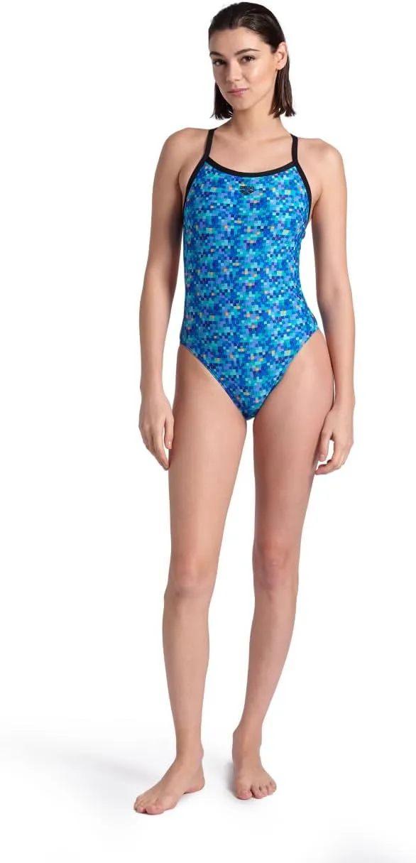 ARENA Performance Pool Tiles Women's Swimsuit Challenge Back One Piece MaxLife Training Suit Competitive Ladies Bathing Suit