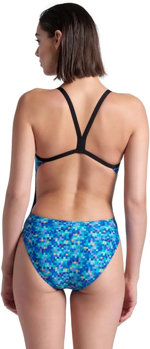 ARENA Performance Pool Tiles Women's Swimsuit Challenge Back One Piece MaxLife Training Suit Competitive Ladies Bathing Suit
