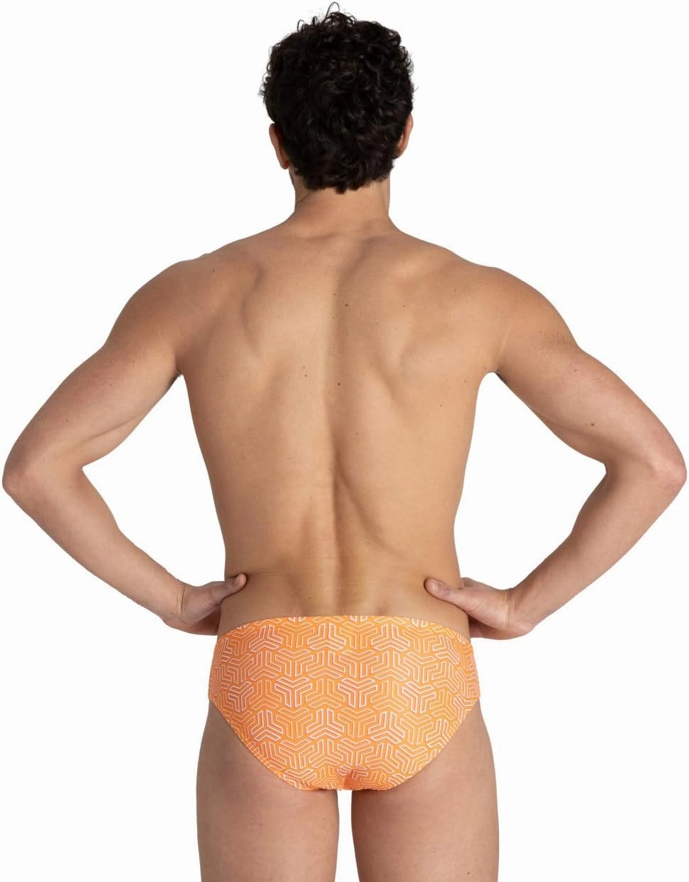 ARENA Men's Team Color Print 3-inch Brief Athletic Training Swimsuit Bathing Suit