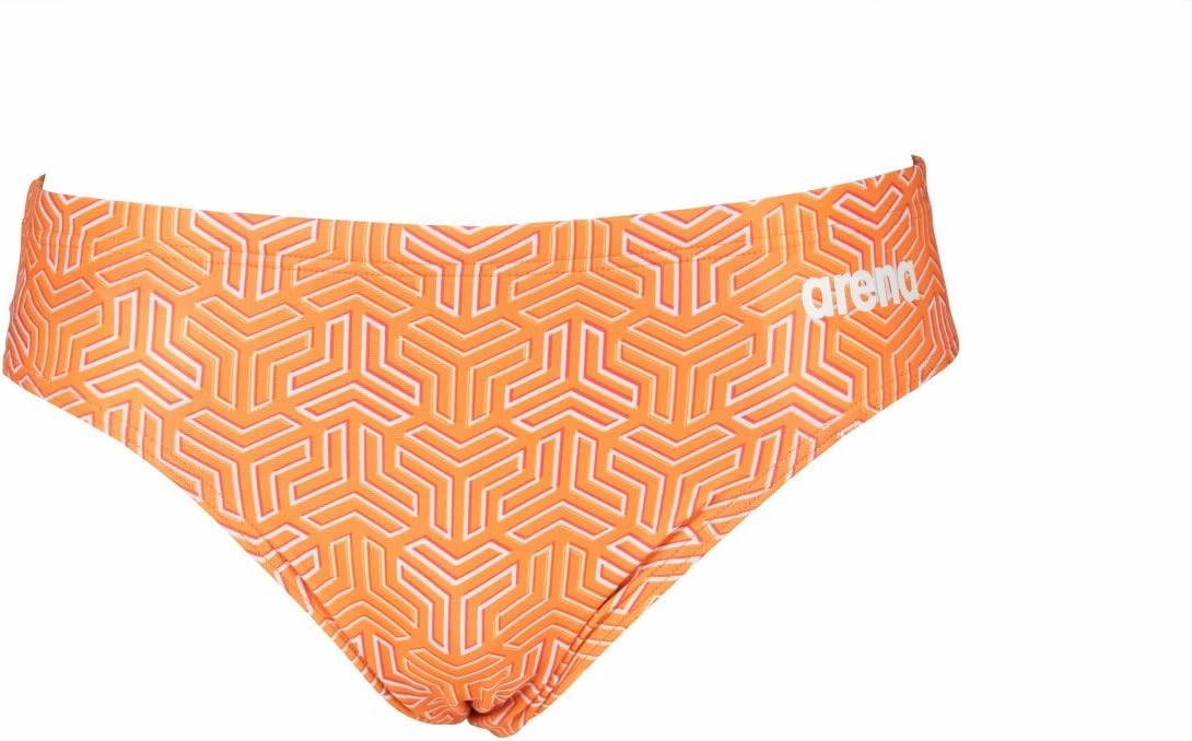 ARENA Men's Team Color Print 3-inch Brief Athletic Training Swimsuit Bathing Suit